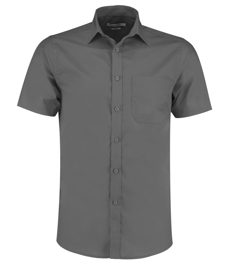 Kustom Kit Short Sleeve Tailored Poplin Shirt