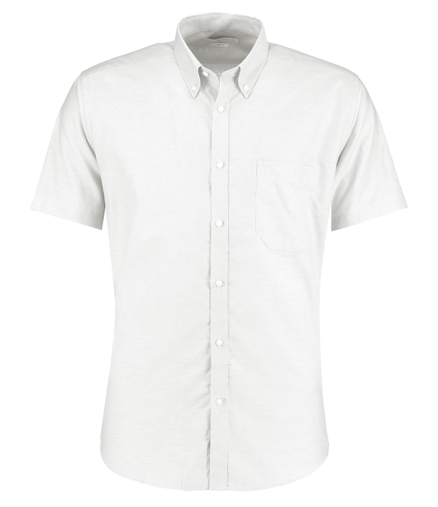 Kustom Kit Short Sleeve Slim Fit Oxford Shirt