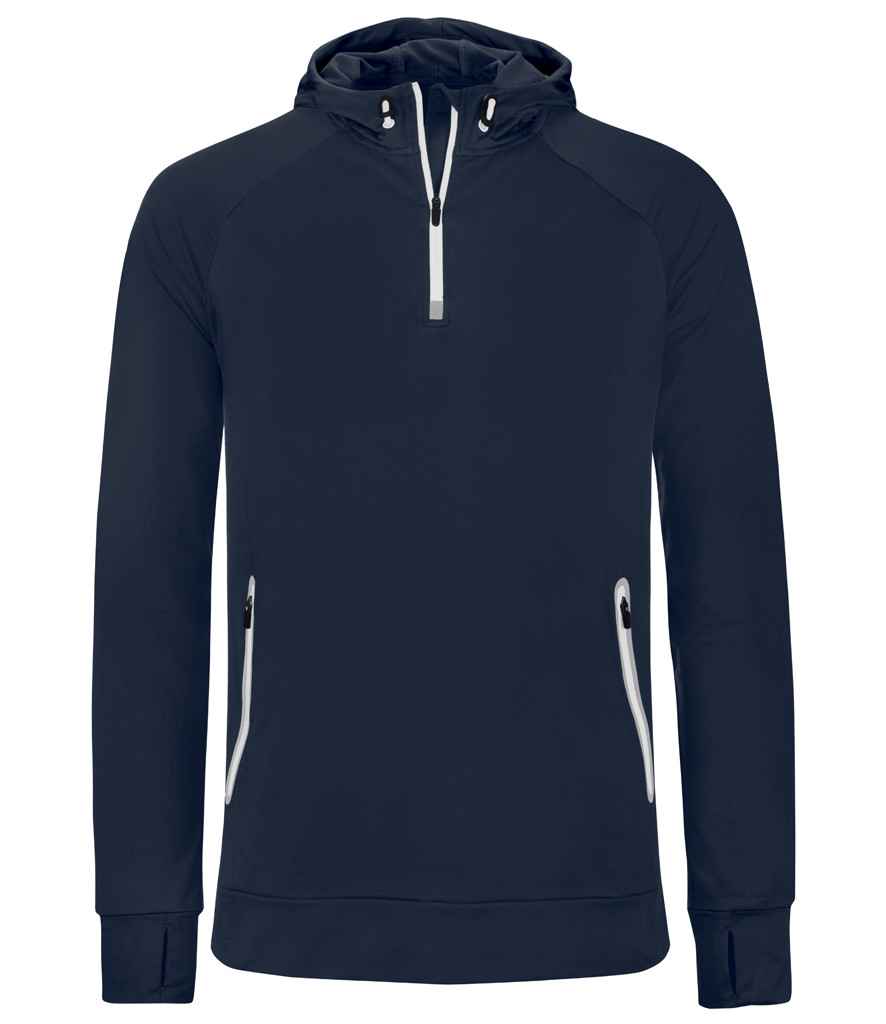 Proact Zip Neck Hooded Sweatshirt