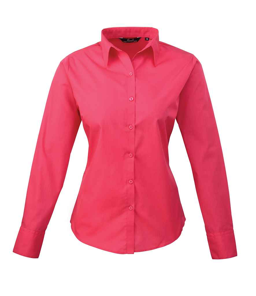 Premier Ladies Long Sleeve Poplin Blouse