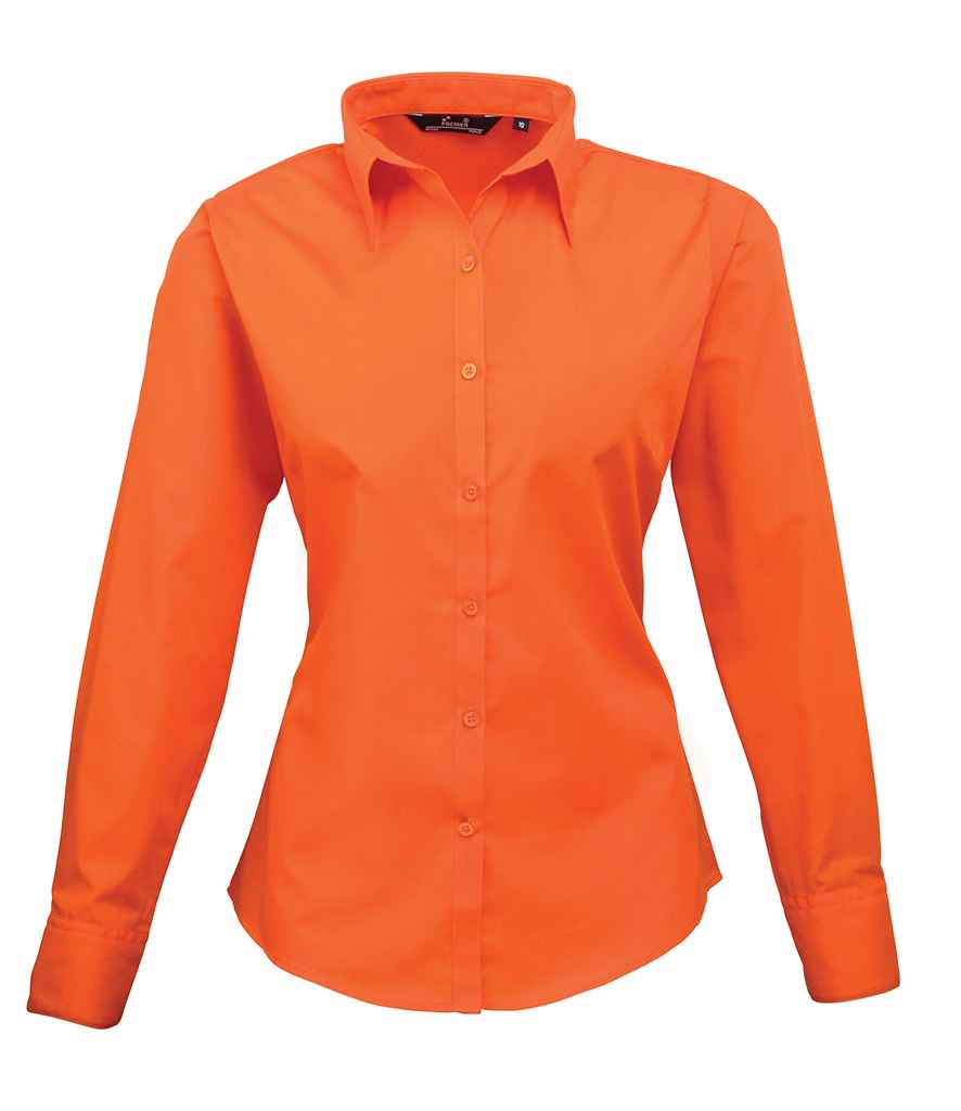 Premier Ladies Long Sleeve Poplin Blouse