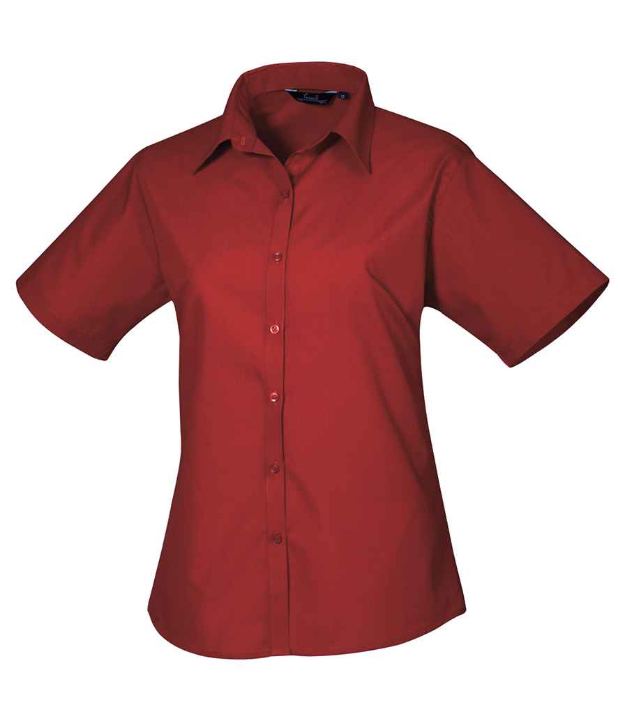 Premier Ladies Short Sleeve Poplin Blouse