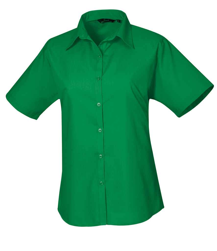 Premier Ladies Short Sleeve Poplin Blouse