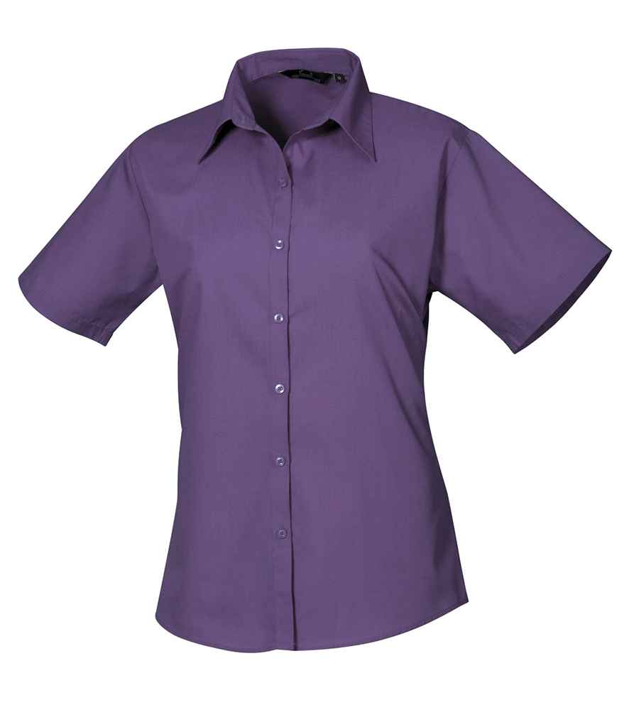 Premier Ladies Short Sleeve Poplin Blouse