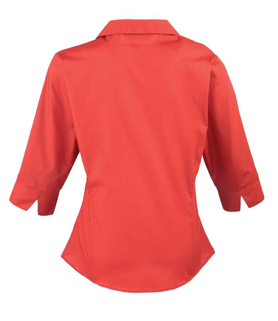 Premier Ladies 3/4 Sleeve Poplin Blouse