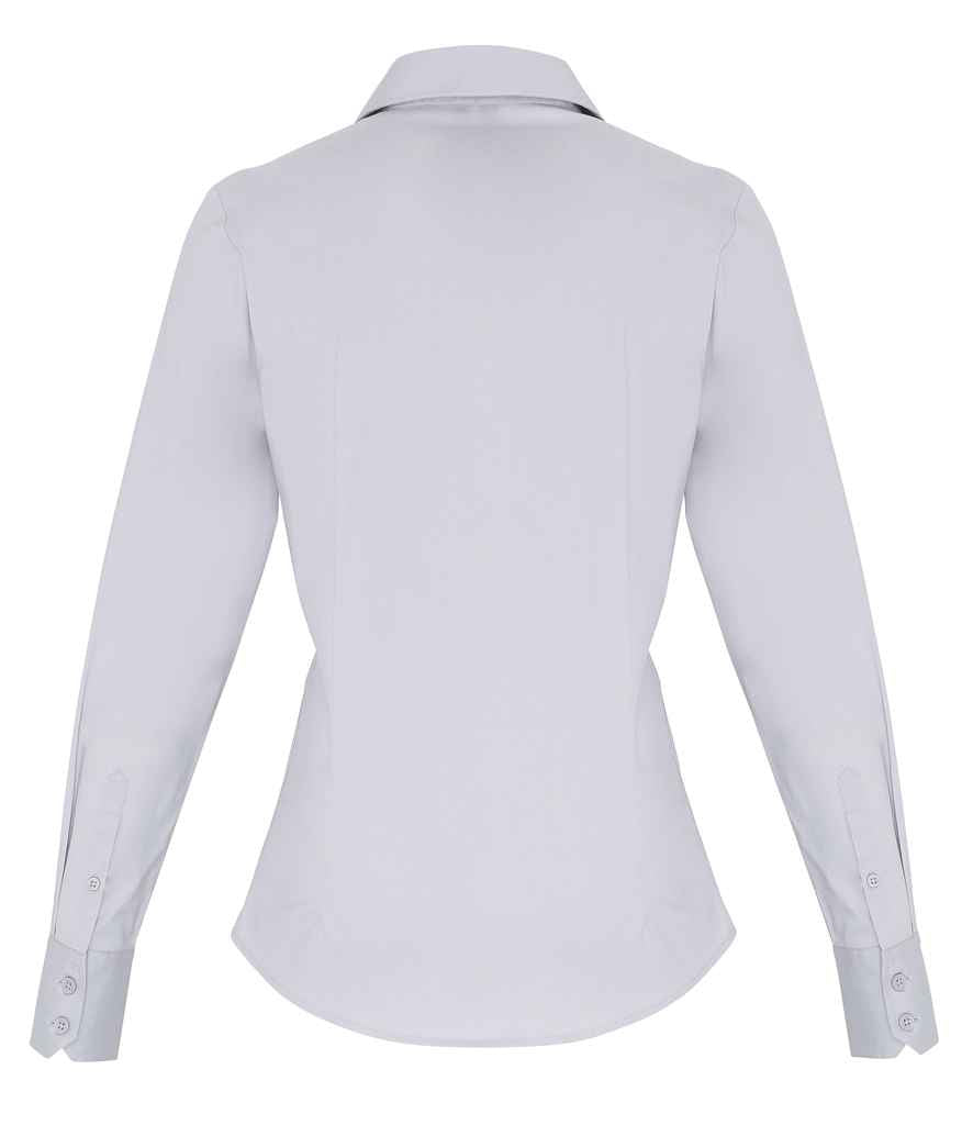 Premier Ladies Long Sleeve Stretch Fit Poplin Shirt