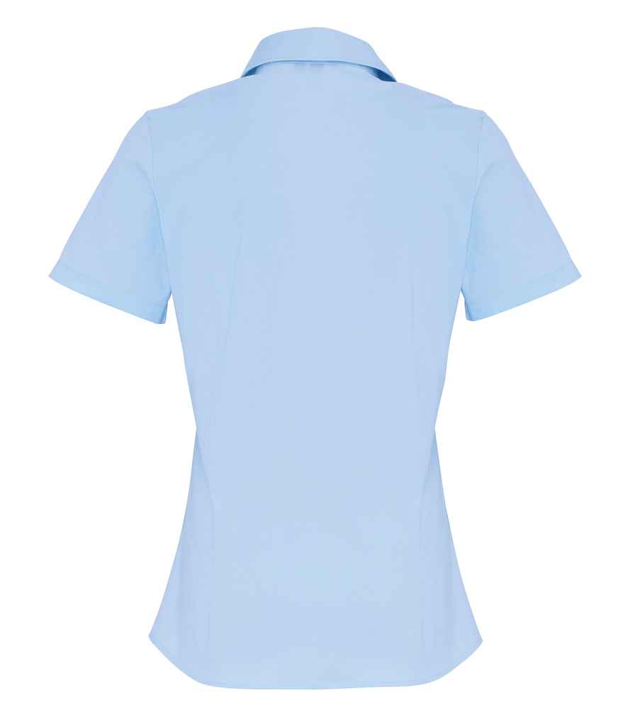 Premier Ladies Short Sleeve Stretch Fit Poplin Shirt