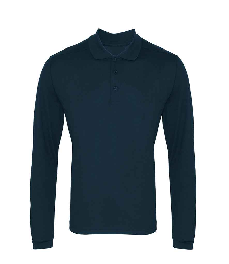 Premier Long Sleeve Coolchecker Pique Polo Shirt