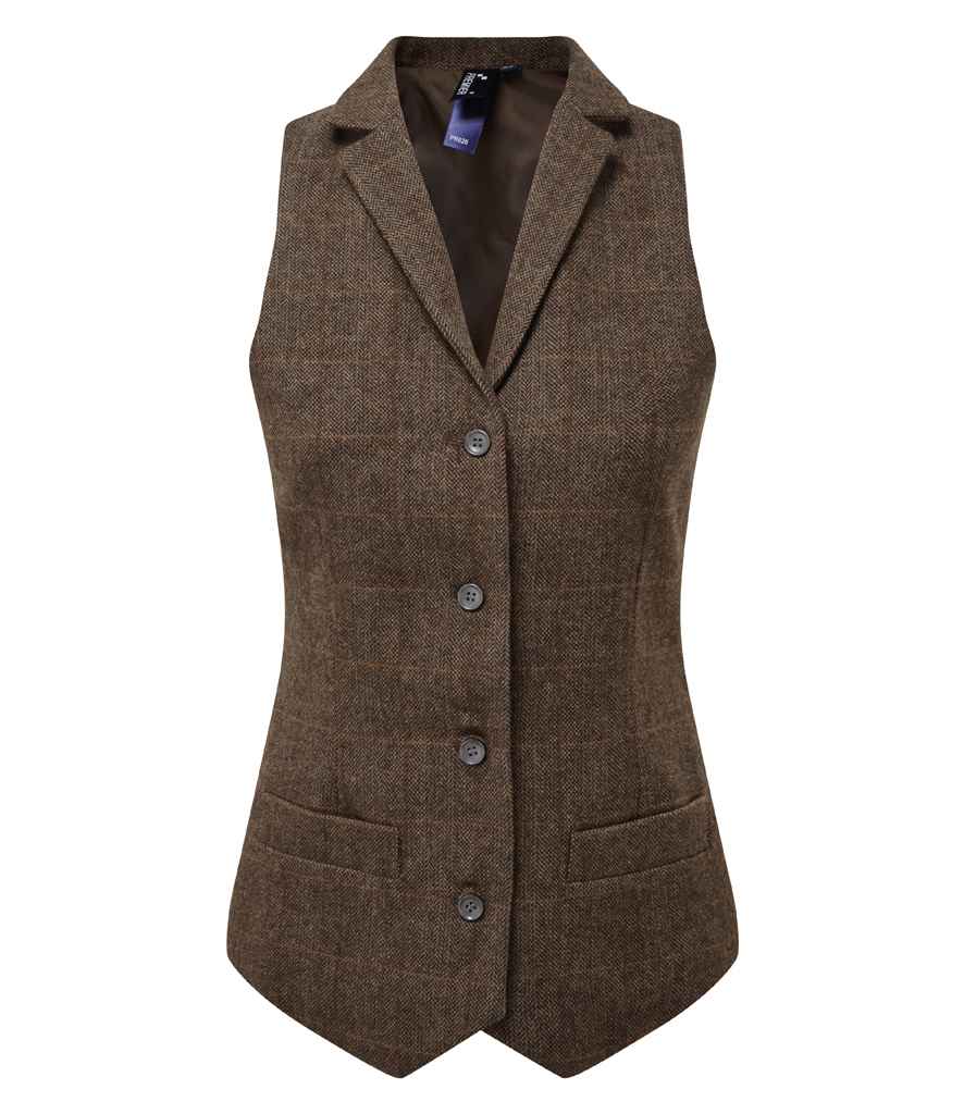 Premier Ladies Herringbone Waistcoat