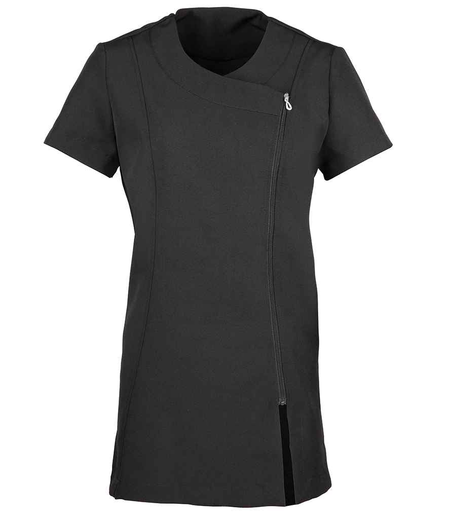 Premier Ladies Camellia Short Sleeve Tunic | Black