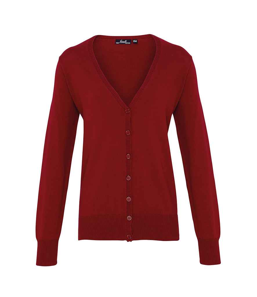 Premier Ladies Cotton Acrylic V Neck Cardigan