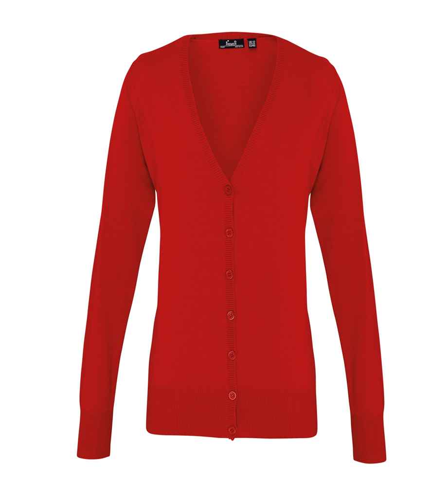 Premier Ladies Cotton Acrylic V Neck Cardigan