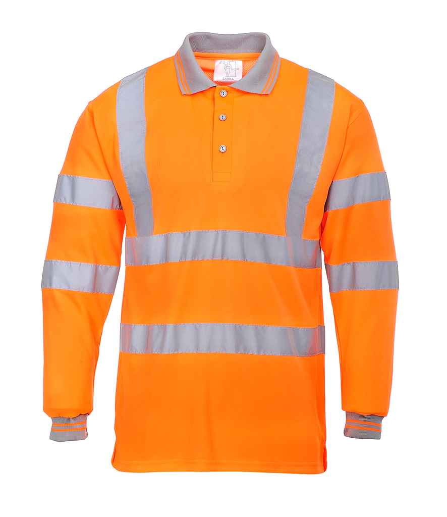 Portwest Hi-Vis Long Sleeve Polo Shirt