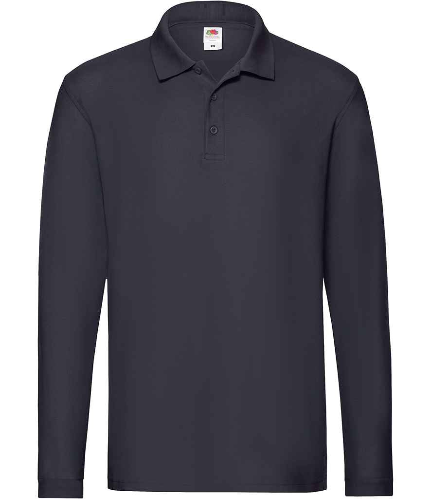 Fruit of the Loom Premium Long Sleeve Cotton Pique Polo Shirt