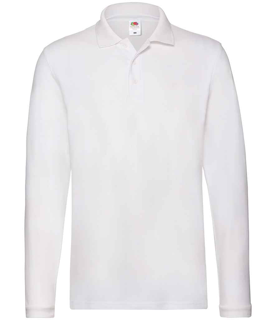 Fruit of the Loom Premium Long Sleeve Cotton Pique Polo Shirt