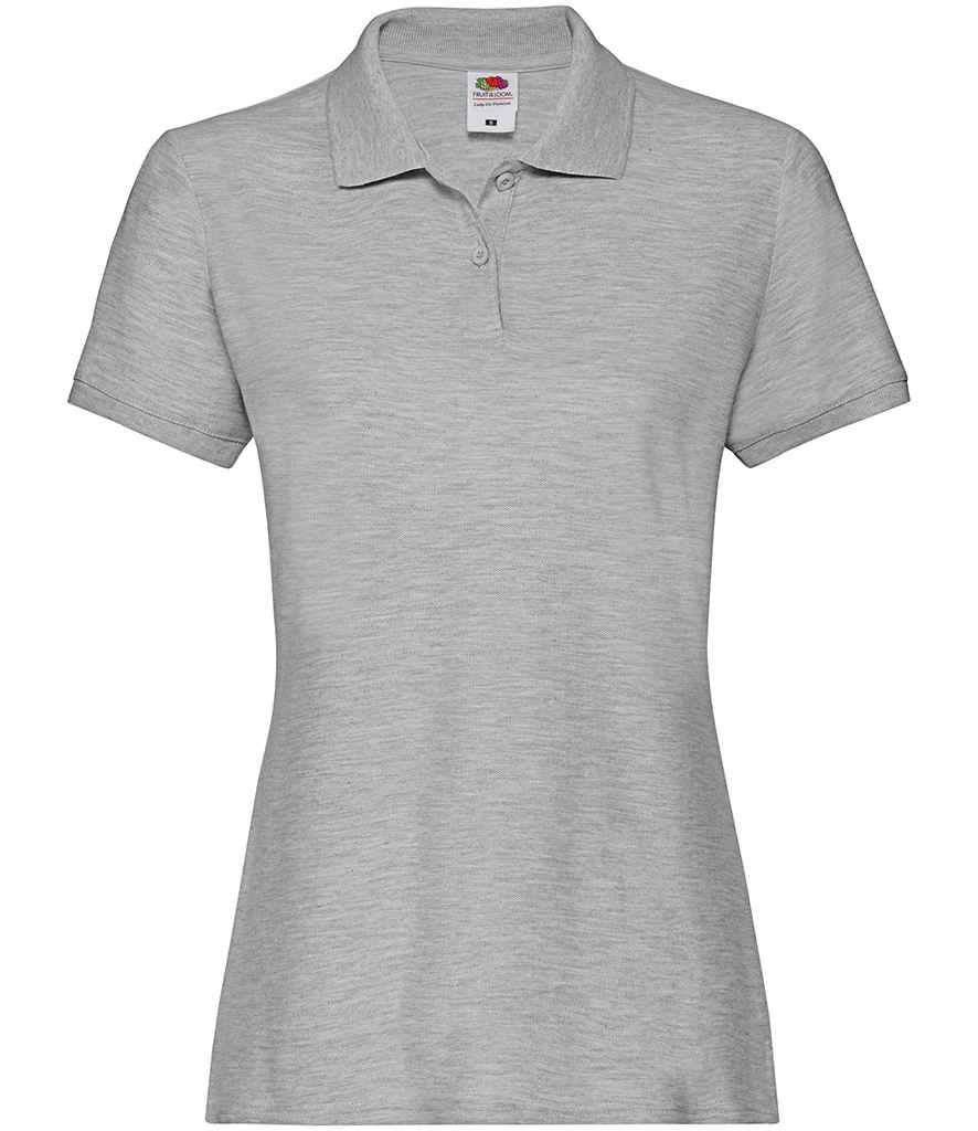 Fruit of the Loom Lady-Fit Premium Cotton Pique Polo Shirt