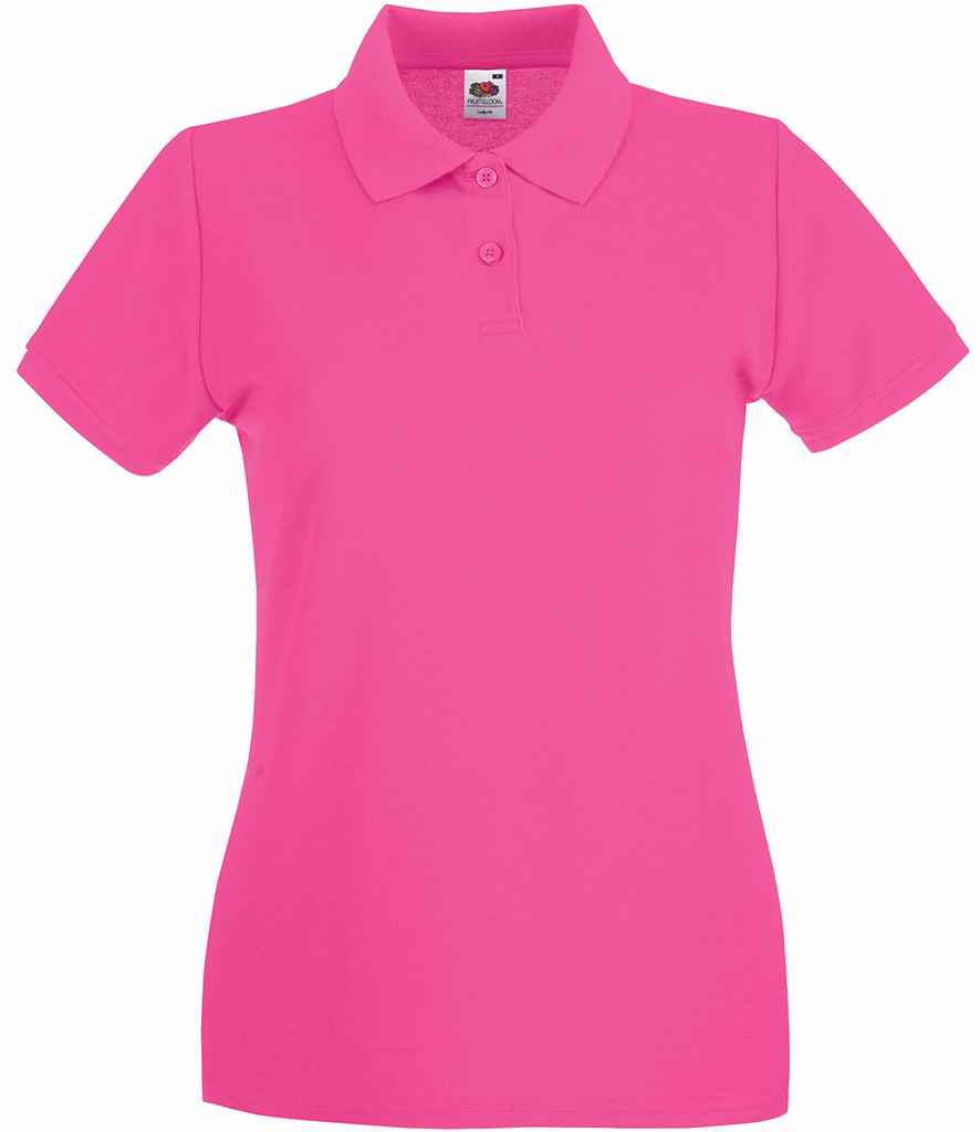 Fruit of the Loom Lady-Fit Premium Cotton Pique Polo Shirt