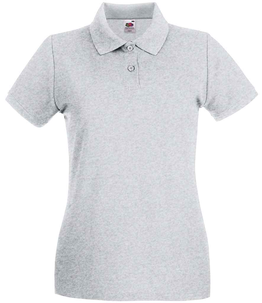 Fruit of the Loom Lady-Fit Premium Cotton Pique Polo Shirt