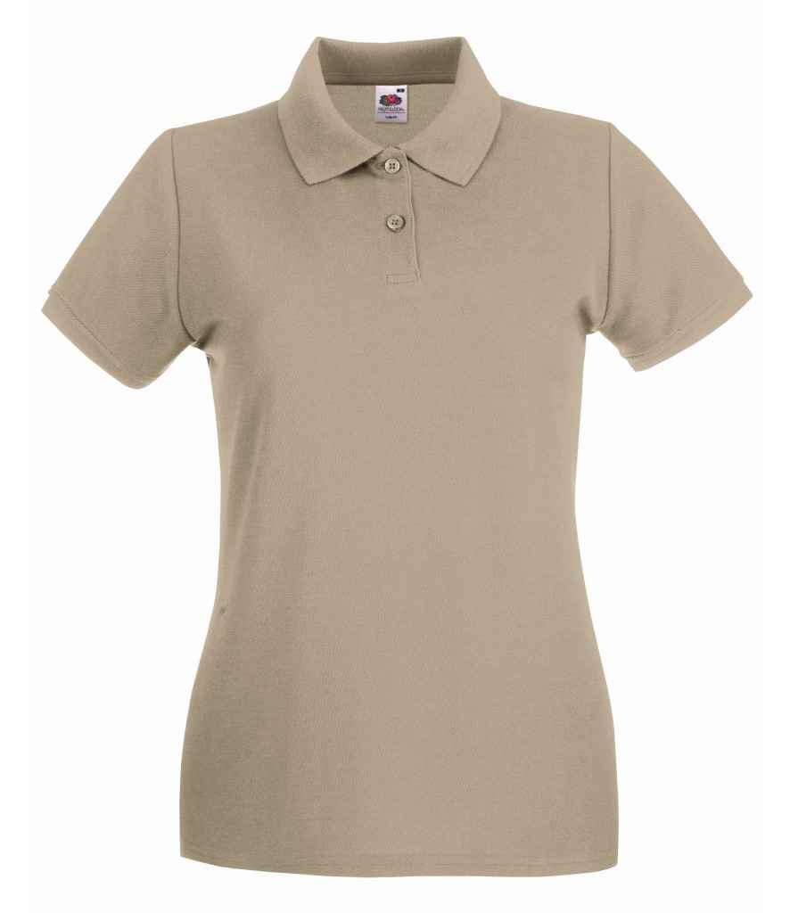 Fruit of the Loom Lady-Fit Premium Cotton Pique Polo Shirt