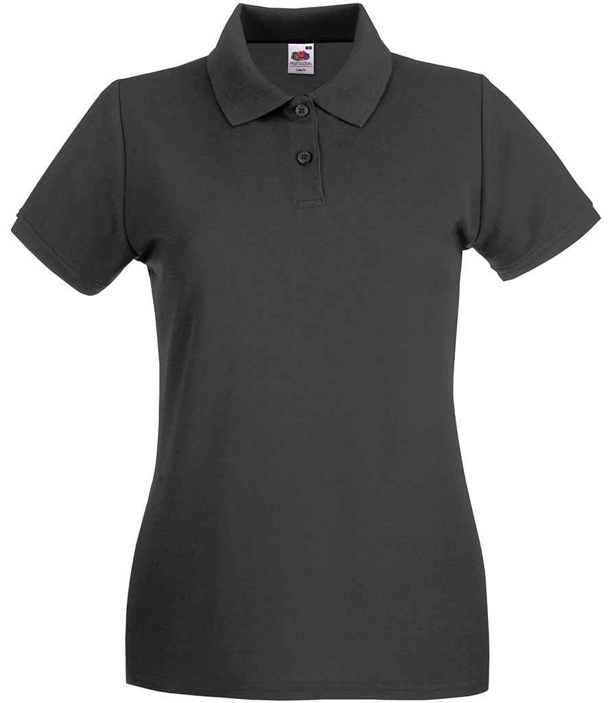 Fruit of the Loom Lady-Fit Premium Cotton Pique Polo Shirt