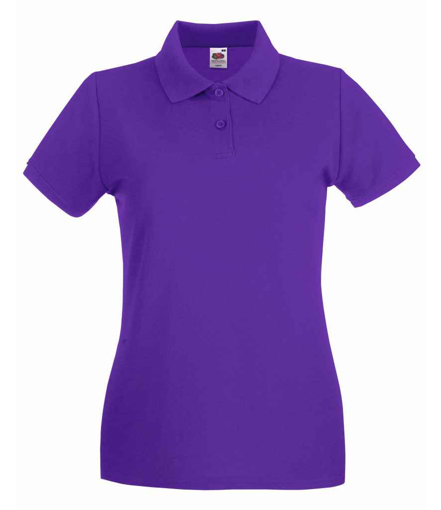 Fruit of the Loom Lady-Fit Premium Cotton Pique Polo Shirt