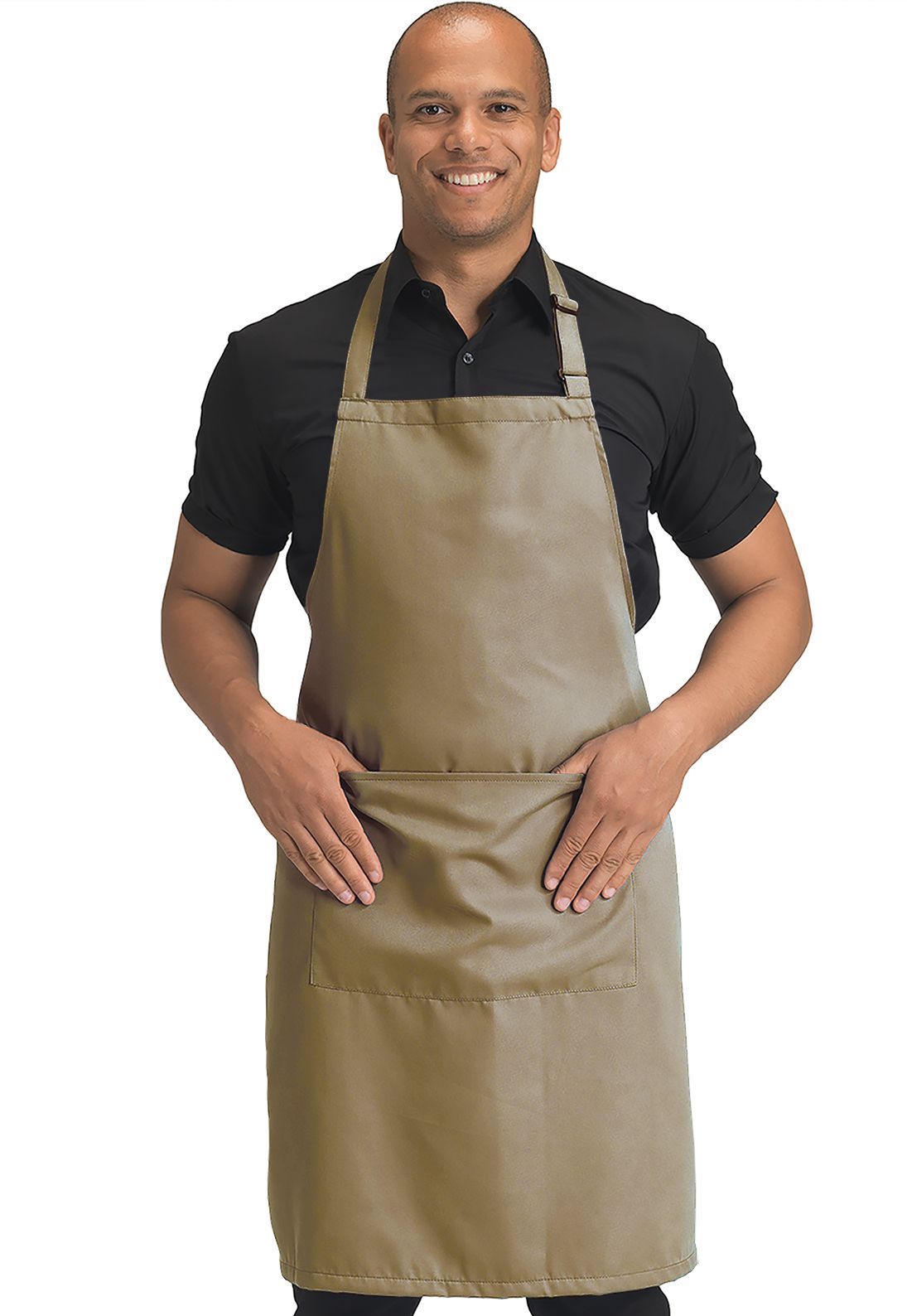 Dennys Polyester Bib Apron with Pocket