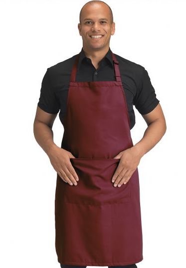 Dennys Polyester Bib Apron with Pocket