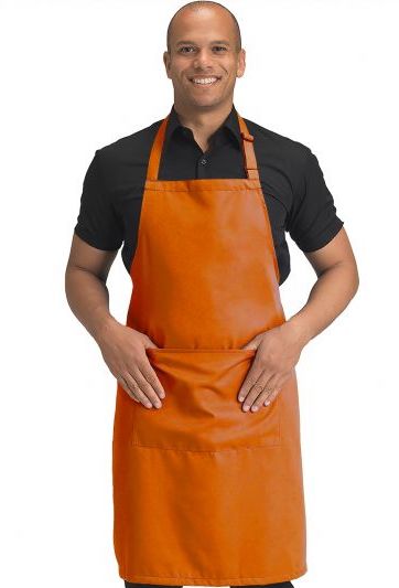 Dennys Polyester Bib Apron with Pocket