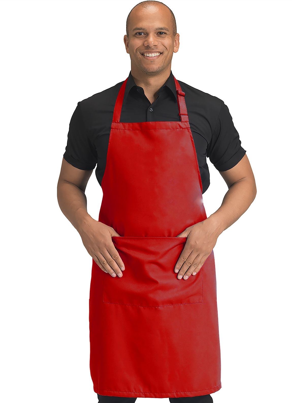 Dennys Polyester Bib Apron with Pocket