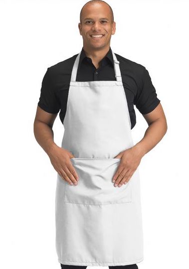 Dennys Polyester Bib Apron with Pocket